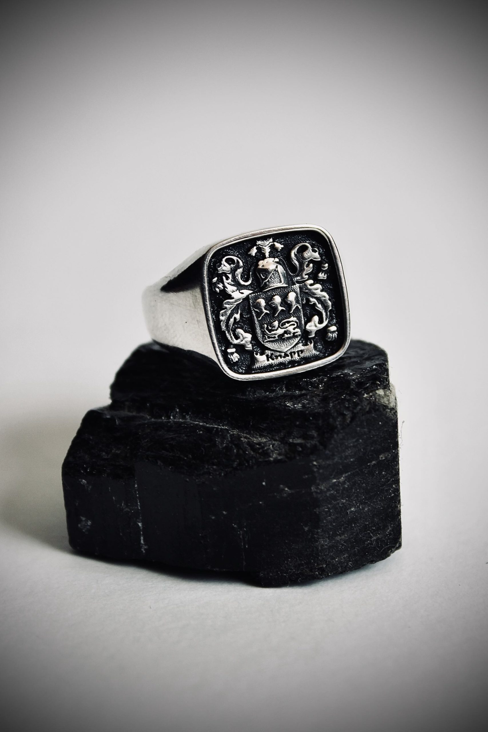 Custom Family Crest Signature Ring - Sterling Silver - Image 10