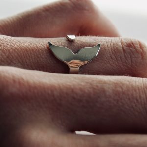Whale Tail Ring - Sterling Silver