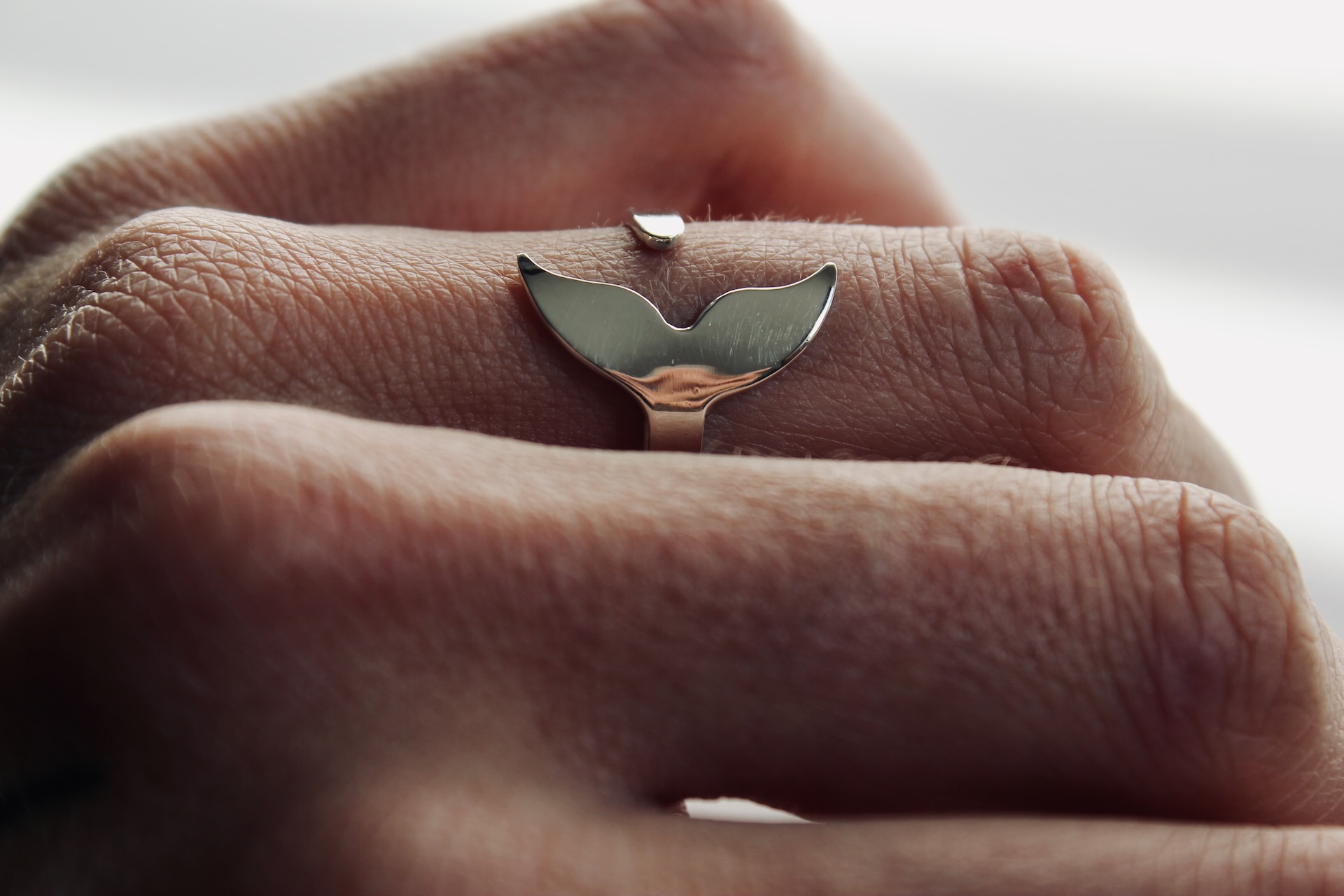 Whale Tail Ring - Sterling Silver