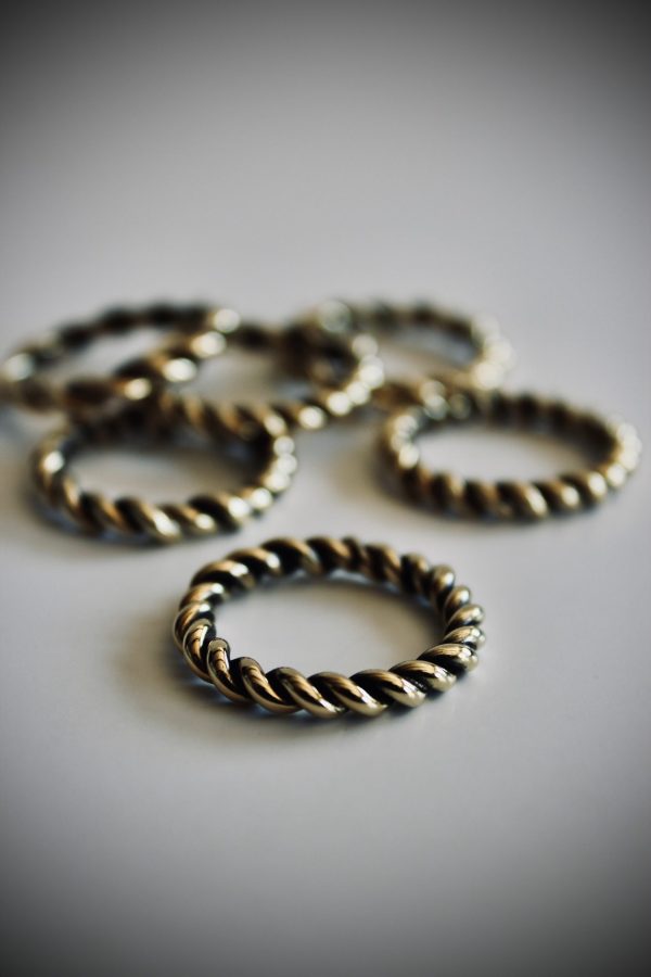 Twisted Wire Rings “Twisted” Wire Stacking Rings – Brass – Metal Maiden Studios