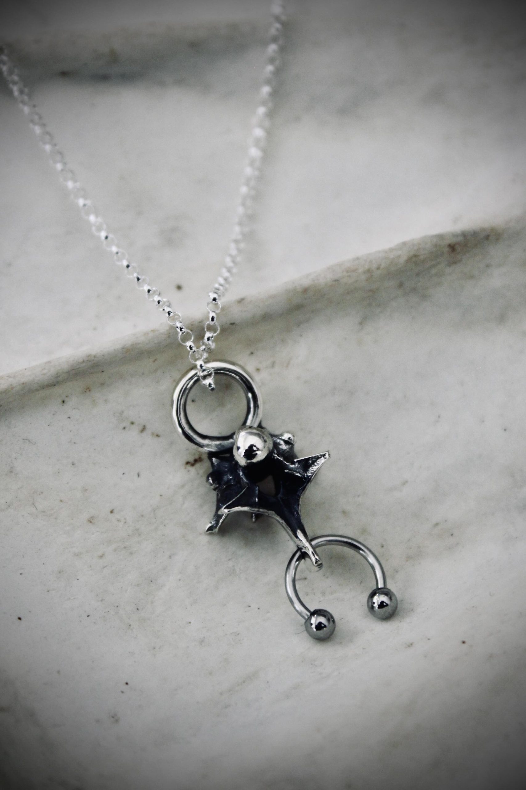 The "Mammal" Vertebrae Pendant with Chain - Sterling Silver - Image 4